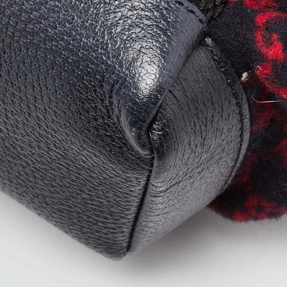 Gucci Red/Blue Wool GG Backpack Bag - Picture 5 of 12